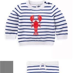 Janie and Jack lobster sweater baby outfit